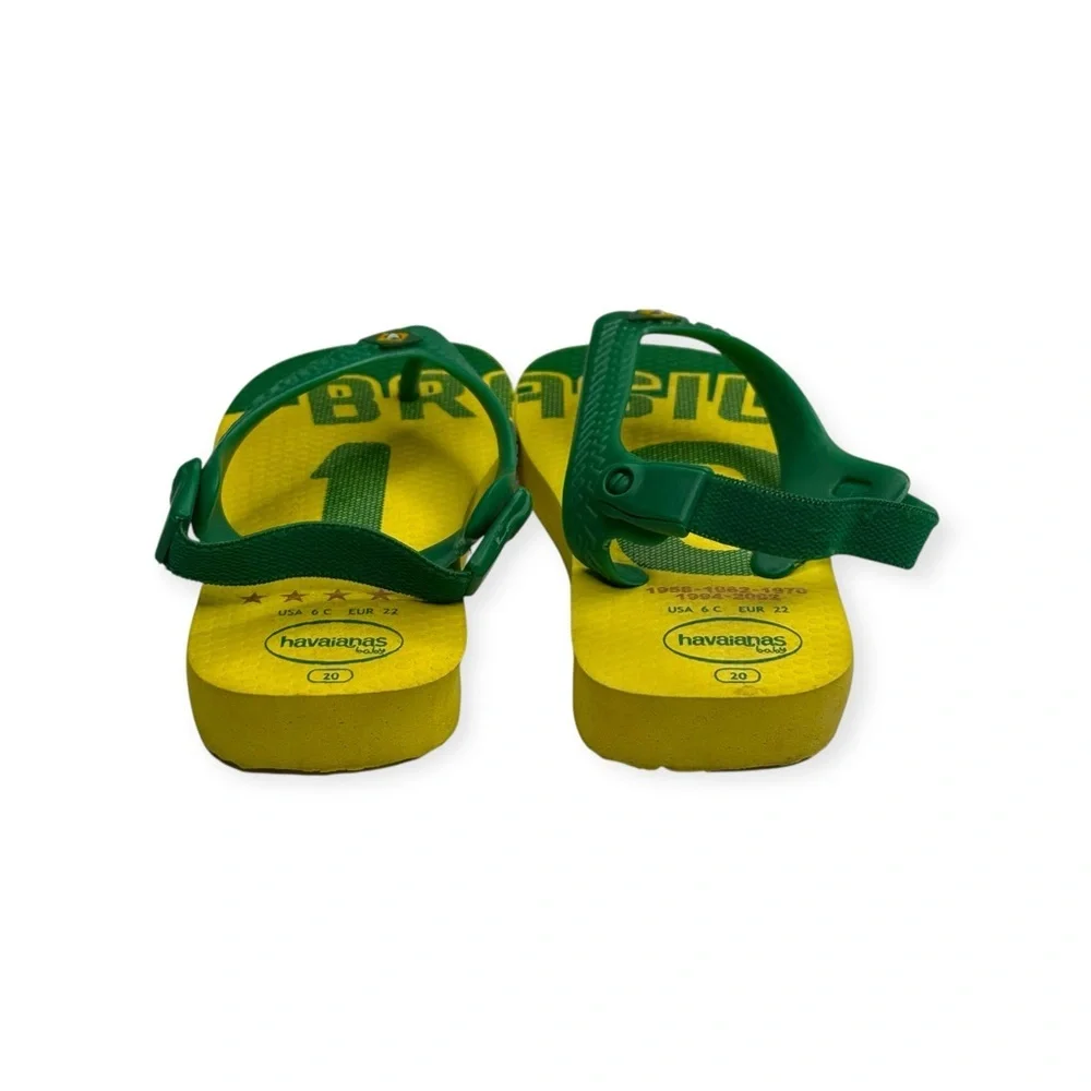 new Havaianas ✪ Ltd Ed FIFA World Cup Walker Sandal ✪ Brazil Yellow Green ✪ 6
